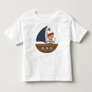 Camiseta De Bebé Barco pirata pirata de oso pirata