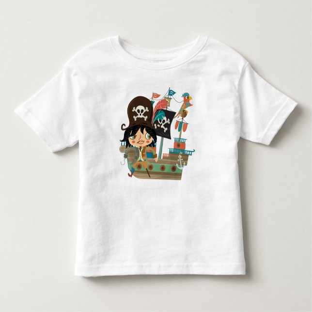 Camiseta De Bebé Barco pirata y pirata (Anverso)
