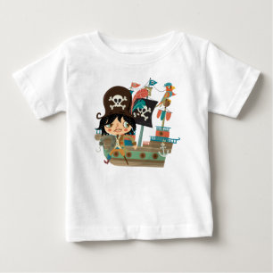 Camiseta De Bebé Barco pirata y pirata