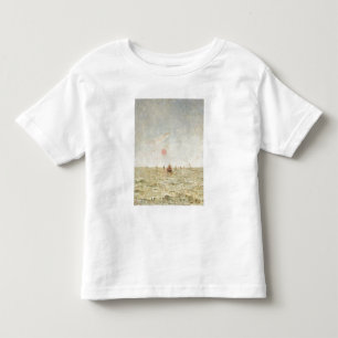 Camiseta De Bebé Barcos en la salida del sol (aceite en el panel)