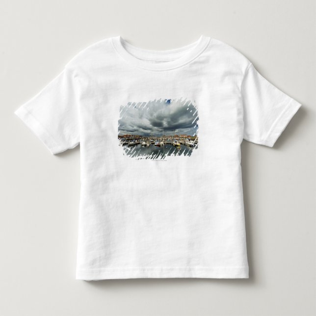 Camiseta De Bebé Barcos en un puerto (Anverso)