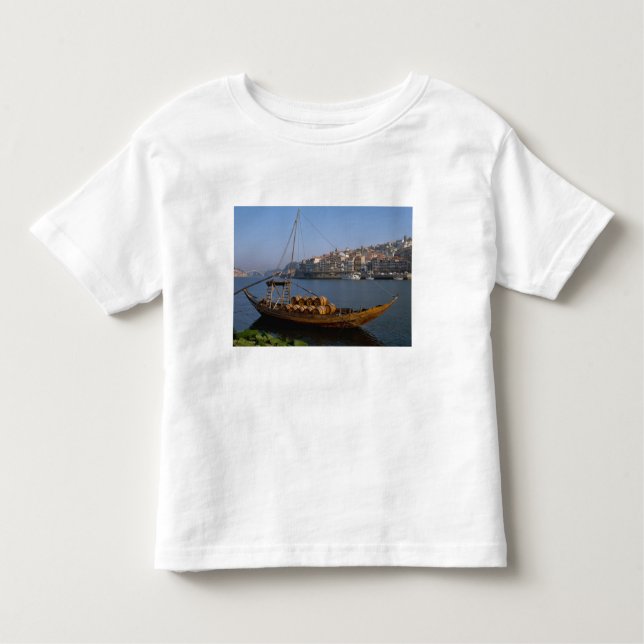 Camiseta De Bebé Barcos Rabelo, Porto, Portugal (Anverso)
