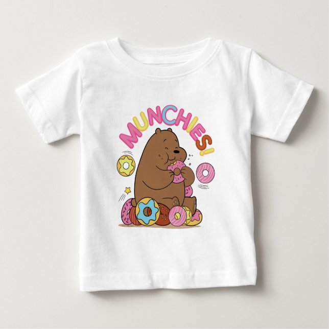 Camiseta De Bebé ¡Bare Bears - Grizz Donut Munchies! (Anverso)