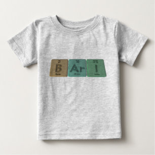 Camiseta De Bebé Bari como yodo del argón del boro