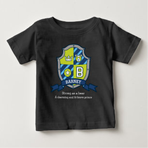 Camiseta De Bebé Barney boys B nombre y significa escudo de los cab
