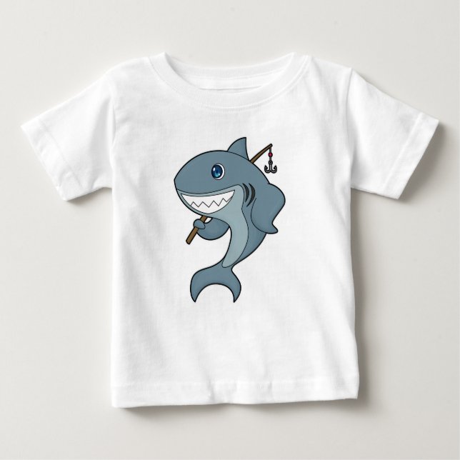 Camiseta De Bebé Barra de pesca de la pesca de tiburón (Anverso)