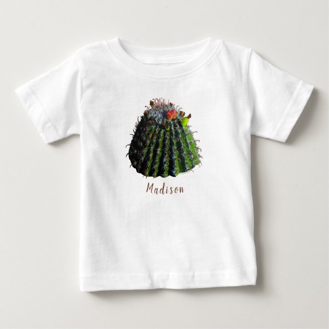 Camiseta De Bebé Barrel Cactus Baby T-Shirt (Anverso)