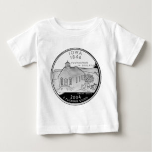 Camiseta De Bebé Barrio Estatal de Iowa Faux del lado inverso