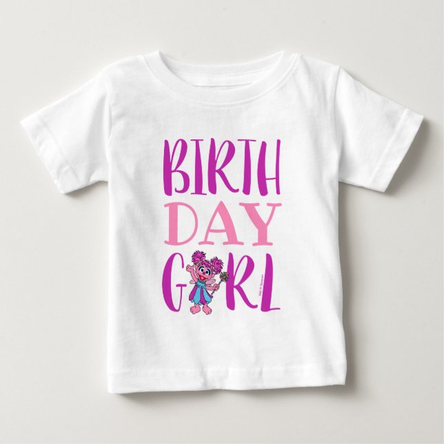 Camiseta De Bebé Barrio Sésamo | Abby - Chica de cumpleaños (Anverso)