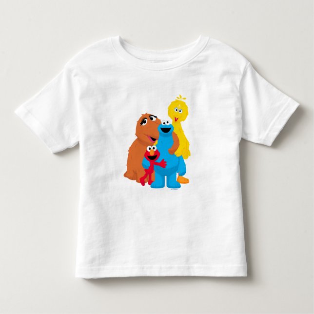 Camiseta De Bebé Barrio Sésamo | Abrazo grupal (Anverso)