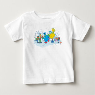 Camiseta De Bebé Barrio Sésamo   Amigos del patinaje sobre hielo