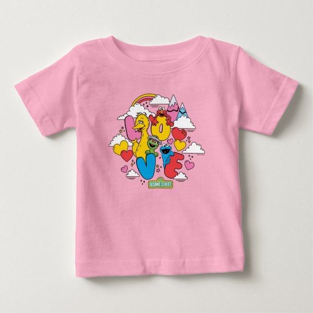 Camiseta De Bebé Barrio Sésamo | Amor (Anverso)