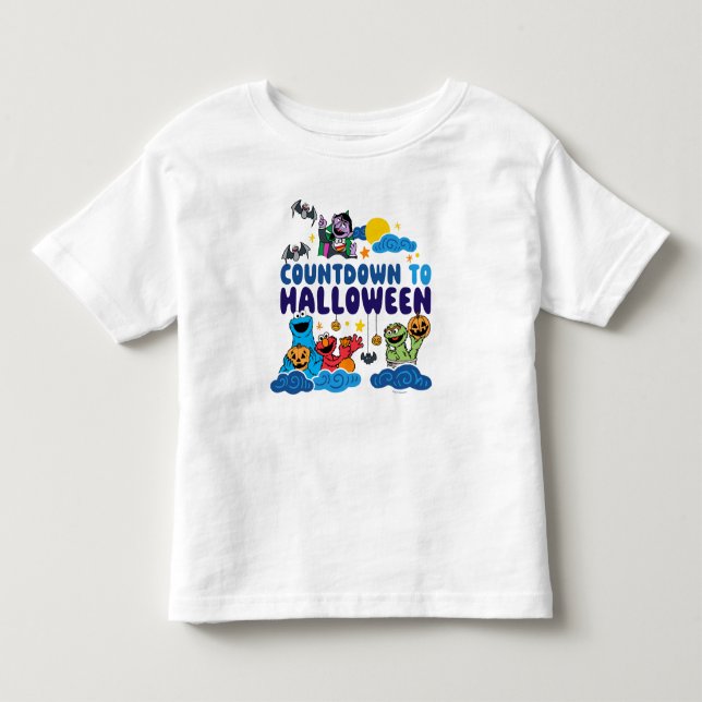 Camiseta De Bebé Barrio Sésamo | Cuenta regresiva para Halloween (Anverso)