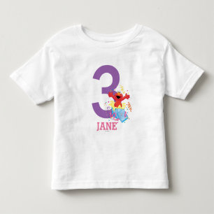 Camiseta De Bebé Barrio Sésamo   Cumpleaños de Elmo Chica