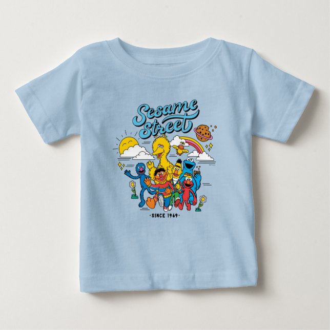 Camiseta De Bebé Barrio Sésamo | Desde 1969 (Anverso)