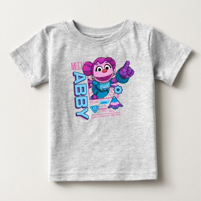 Camiseta De Bebé Barrio Sésamo | Edificios Mecha Abby Cadabby (Anverso)