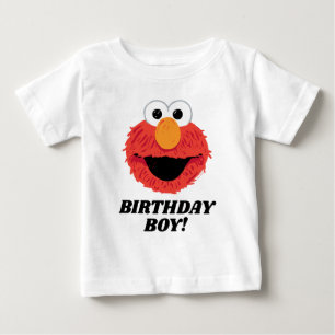 Camiseta De Bebé Barrio Sésamo   Elmo Birthday Boy