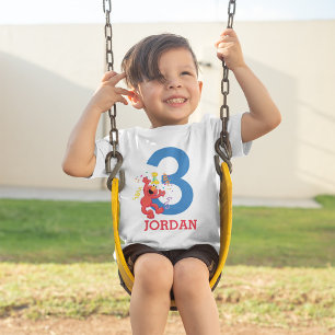 Camiseta De Bebé Barrio Sésamo   Elmo - Cumpleaños del Arcoiris