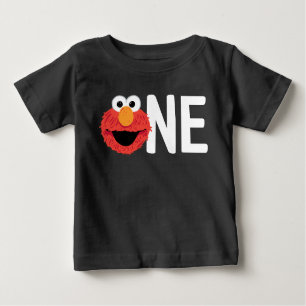 Camiseta De Bebé Barrio Sésamo   Elmo Face, soy un cumpleaños