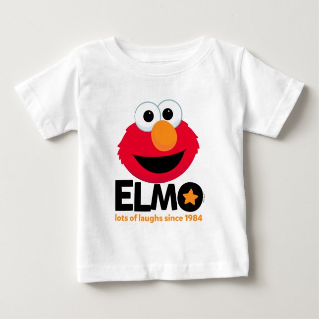 Camiseta De Bebé Barrio Sésamo | Elmo Lots of Laughs Desde 1984 (Anverso)