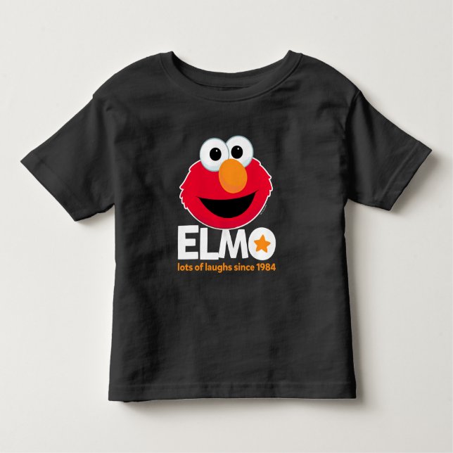 Camiseta De Bebé Barrio Sésamo | Elmo Lots of Laughs Desde 1984 (Anverso)