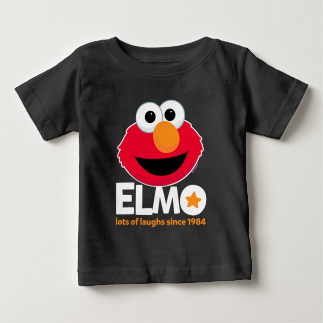 Camiseta De Bebé Barrio Sésamo | Elmo Lots of Laughs Desde 1984 (Anverso)