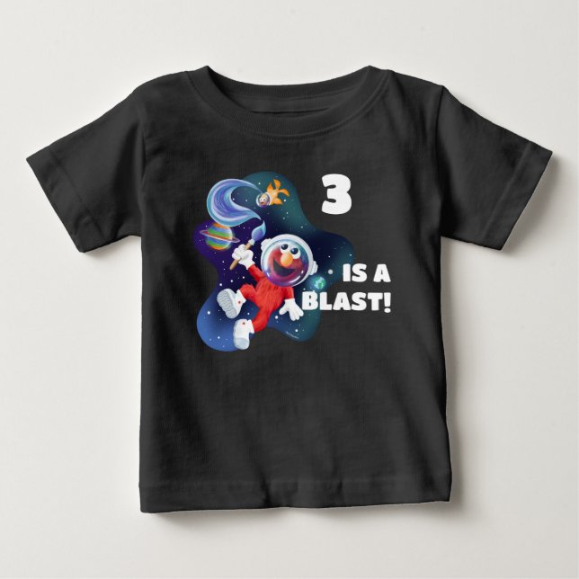 Camiseta De Bebé Barrio Sésamo | Elmo y Dorothy en el espacio ultra (Anverso)