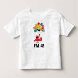Camiseta De Bebé Barrio Sésamo | Elmo y Pals -cuarto cumpleaños