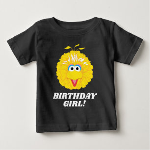 Camiseta De Bebé Barrio Sésamo   Gran Chica de cumpleaños para aves