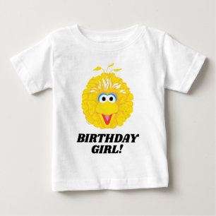 Camiseta De Bebé Barrio Sésamo   Gran Chica de cumpleaños para aves