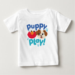 Camiseta De Bebé Barrio Sésamo   Jugar con pipa a Elmo y Tango