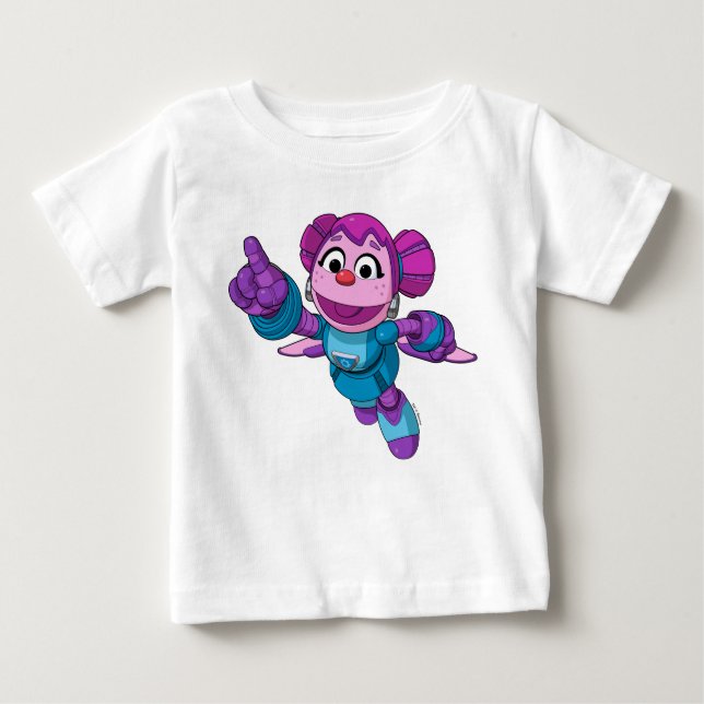 Camiseta De Bebé Barrio Sésamo | Mecha Builders Abby (Anverso)