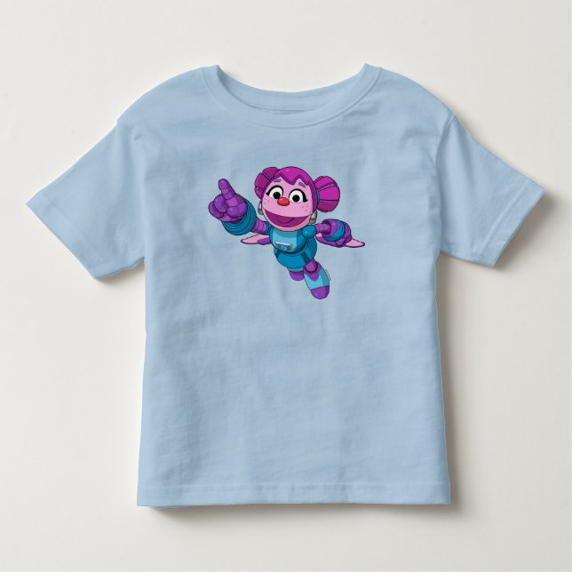 Camiseta De Bebé Barrio Sésamo | Mecha Builders Abby (Anverso)