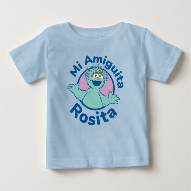 Camiseta De Bebé Barrio Sésamo | Mi Amiguita Rosita (Anverso)
