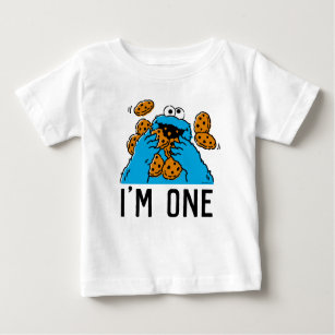 Camiseta De Bebé Barrio Sésamo   Monstruo Cookie Primer Bebé de Cum