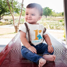 Camiseta De Bebé Barrio Sésamo | Monstruo Cookie Primer Cumpleaños