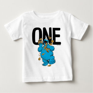 Camiseta De Bebé Barrio Sésamo   Monstruo de galletas soy un cumple