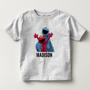 Camiseta De Bebé Barrio Sésamo Monstruo Elmo y Cookie