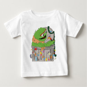 Camiseta De Bebé Barrio Sésamo   Navidades Oscar al Grupo