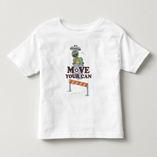 Camiseta De Bebé Barrio Sésamo | Oscar al grupo: Muévete tu lata (Anverso)