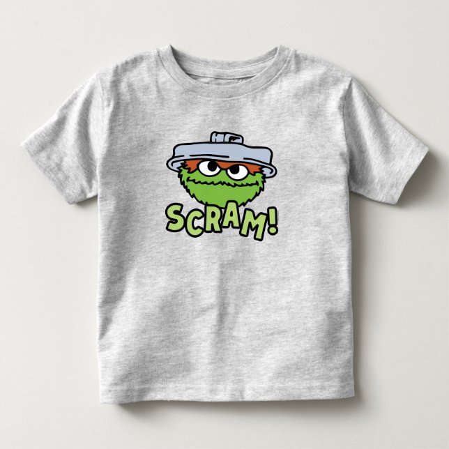 Camiseta De Bebé Barrio Sésamo | Oscar el Grouch Scram! (Anverso)
