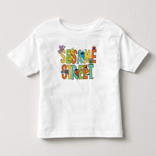 Camiseta De Bebé Barrio Sésamo | Pals tipo calle Sésamo (Anverso)