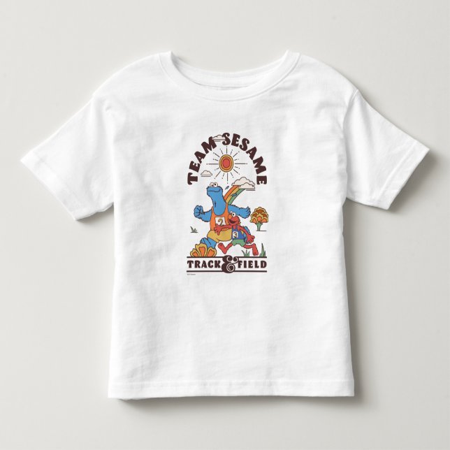 Camiseta De Bebé Barrio Sésamo | Pista de Sésamo de equipo (Anverso)