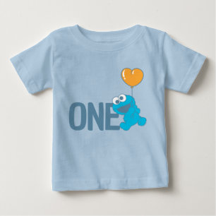 Camiseta De Bebé Barrio Sésamo   Primer cumpleaños de Cookie Monste