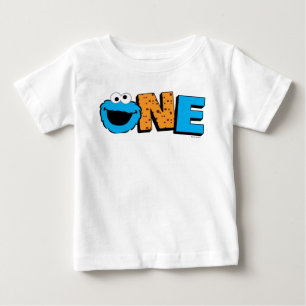 Camiseta De Bebé Barrio Sésamo   Primer cumpleaños de Cookie Monste