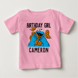 Camiseta De Bebé Barrio Sésamo | Primer cumpleaños de Cookie Monste
