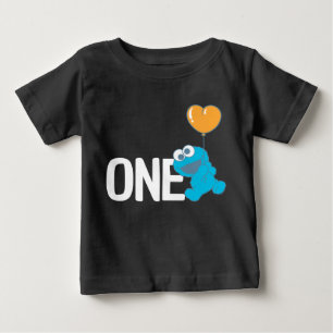 Camiseta De Bebé Barrio Sésamo   Primer cumpleaños de Cookie Monste