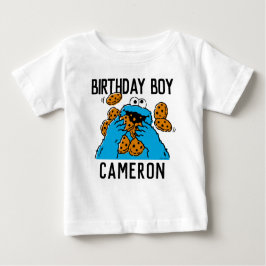 Camiseta De Bebé Barrio Sésamo | Primer cumpleaños de Cookie Monste
