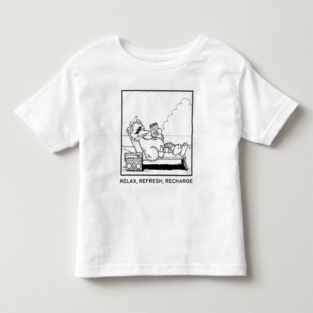 Camiseta De Bebé Barrio Sésamo | Recarga de Refrescamiento de Refre (Anverso)