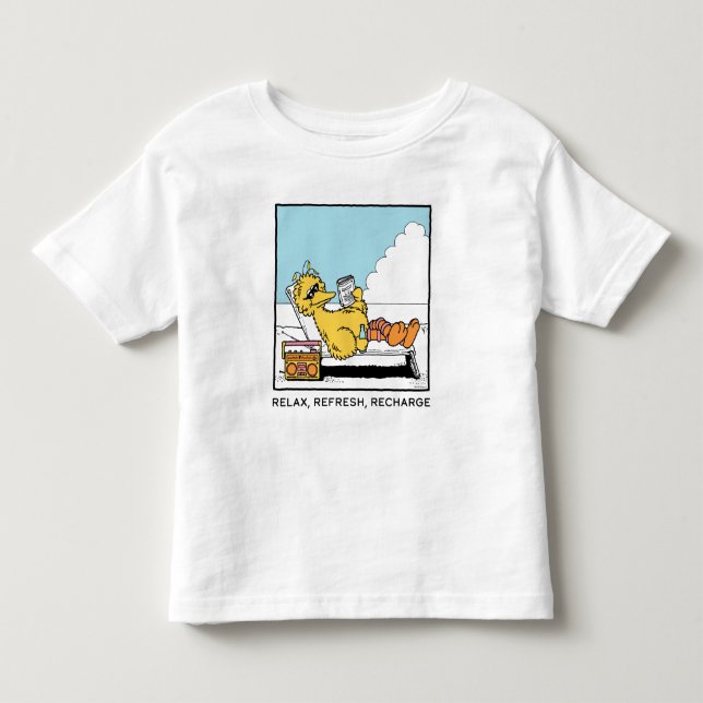 Camiseta De Bebé Barrio Sésamo | Recarga de Refrescamiento de Refre (Anverso)